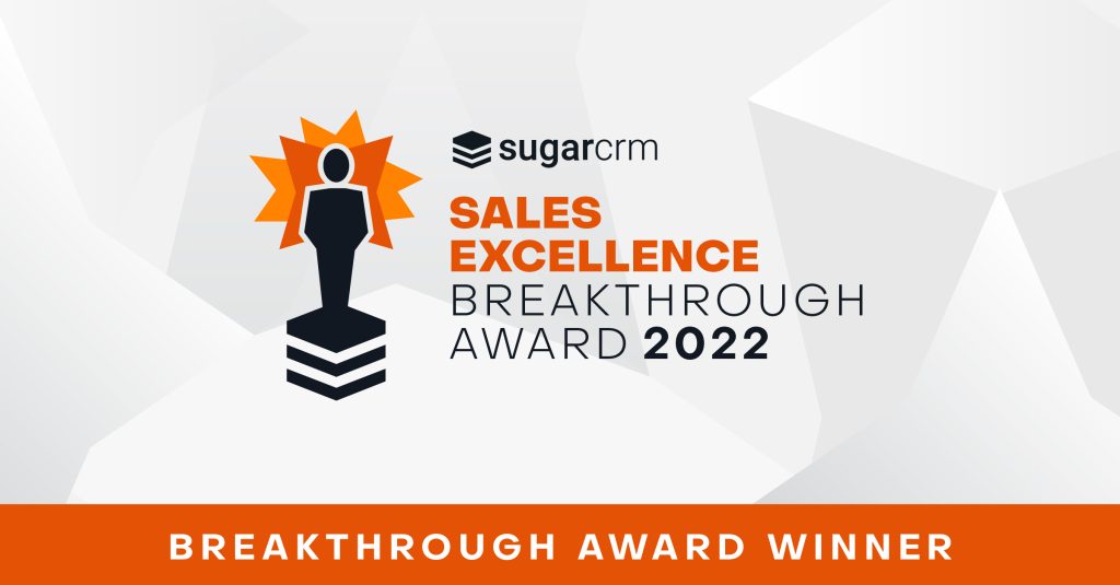 SugarCRM Breakthrough Award 2022